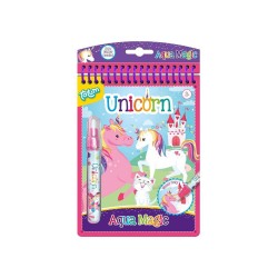 LIBRO UNICORNO CON PENNA PENNA AD ACQUA